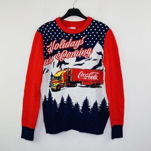 New York Laundry Men's S Coke Ugly Christmas Sweater Coca-Cola Holidays Coming